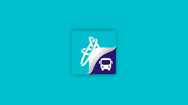 Het Arriva-logo wordt als een bladzijde omgeslagen en daarachter verschijnt het icoon van een bus. Het Arriva-logo wordt als een bladzijde omgeslagen en daarachter verschijnt het icoon van een bus.
