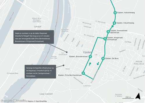 Lijn 15 gaat een andere route rijden in Eijsden