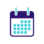 Kalender Een icoon van een jaarkalender.