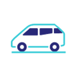 Een icoon van een auto. Een icoon van een auto.